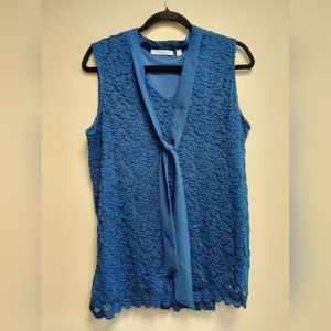 Notation Royal Blue Lace Top